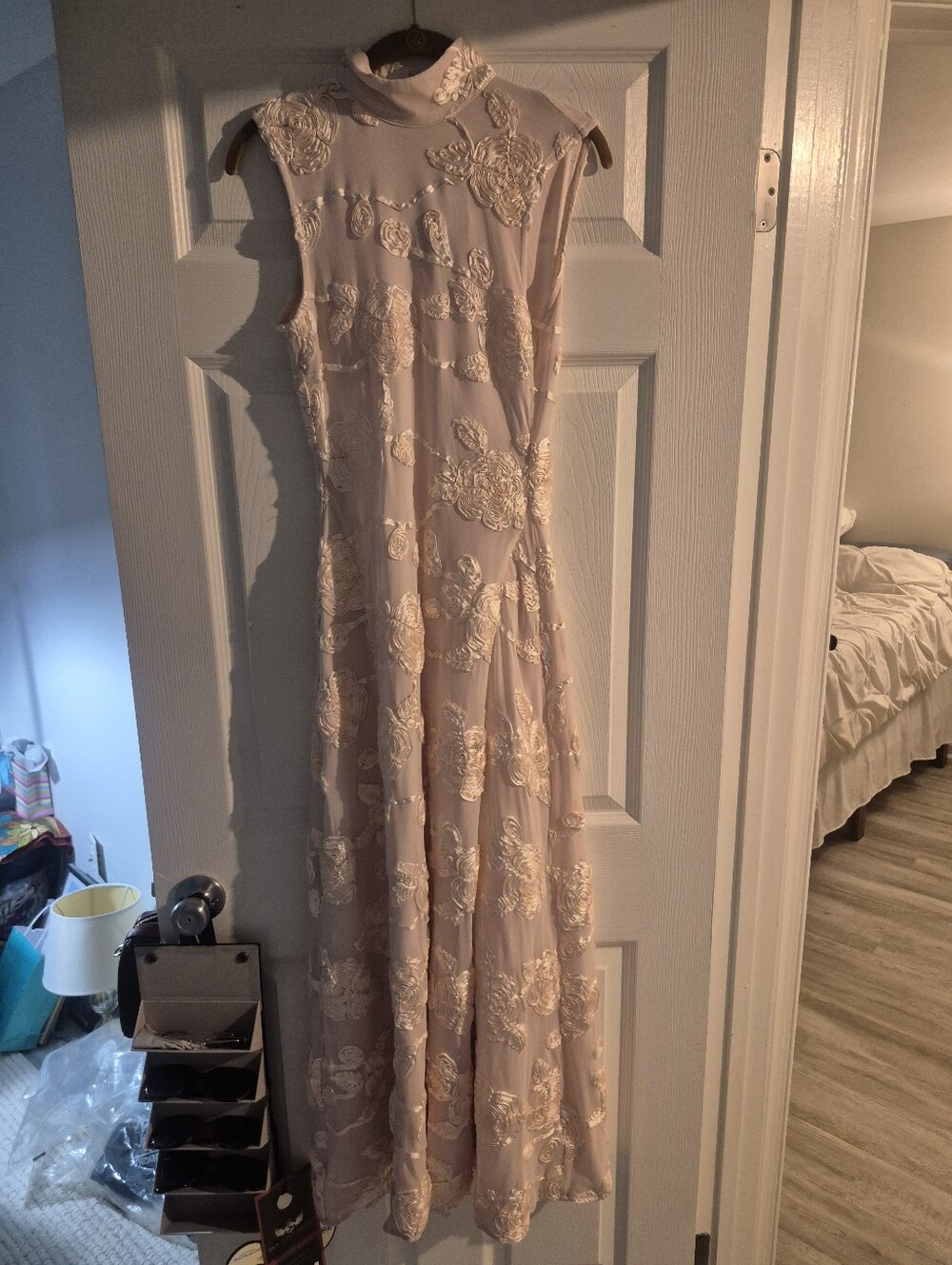 ROTATE | High-Neck Sleeveless Blush Pink Floral Maxi Dress - Picture 9 of 9
